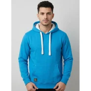 هودی یونیسکس cotton آبی روشن قواره نسبتاً آزاد کد 88
