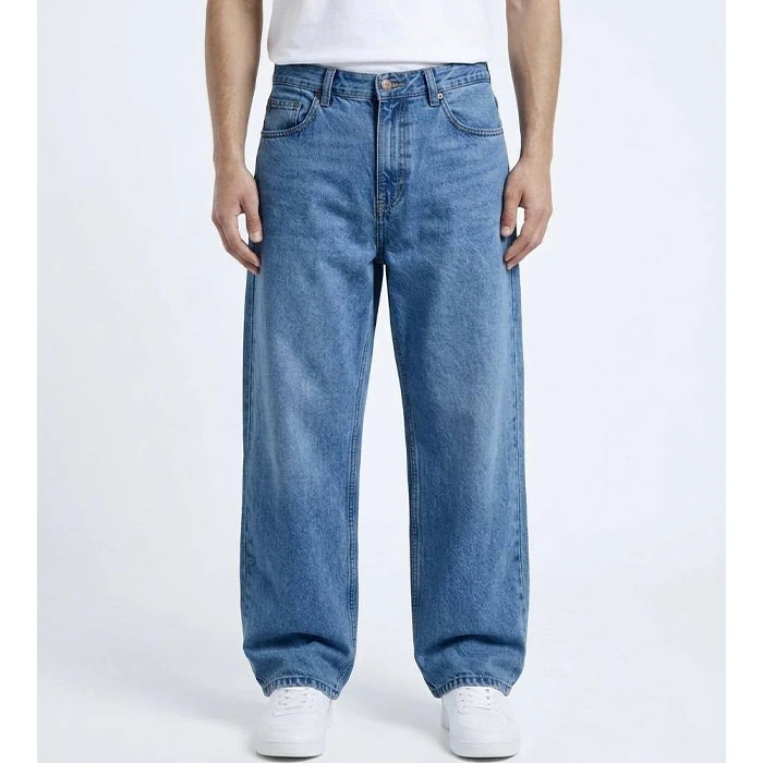 شلوار جین ابی متوسط مدل بگ کد 15