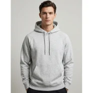 هودی داخل کرکی اورجینال مردانه رنگ طوسی روشن برند H&M سوئدی قواره نسبتاً آزاد کد 94