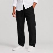 شلوار لینین نخی اورجینال مردانه رنگ مشکی برند pull&bear سفارش اسپانیایی مدل راسته کد 2041