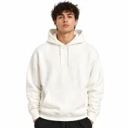 هودی داخل کرکی اورجینال مردانه رنگ شیری ساده و بیسیک گرم بالا برند H&M سفارش سوئدی تنخوری و قواره نسبتا آزاد کد 219