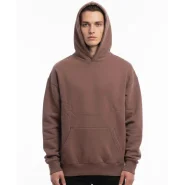 هودی داخل کرکی اورجینال مردانه رنگ قهوه ای بیسیک گرم بالا برند pull&bear سفارش اسپانیایی تنخوری و قواره نسبتا آزاد کد 179